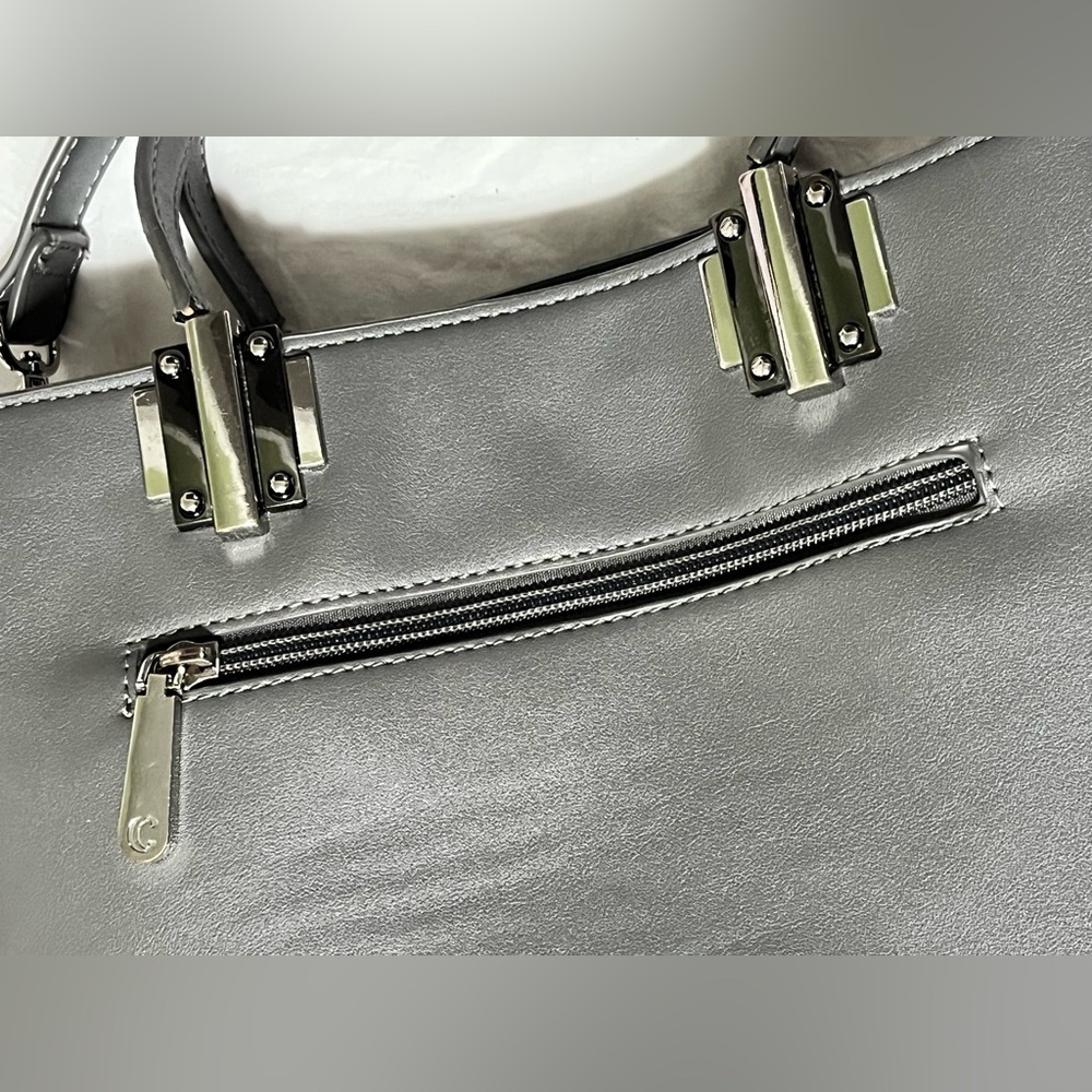 Charming Charlie Gray Purse Handbag with 2 straps, Preloved. - Picture 13 of 16